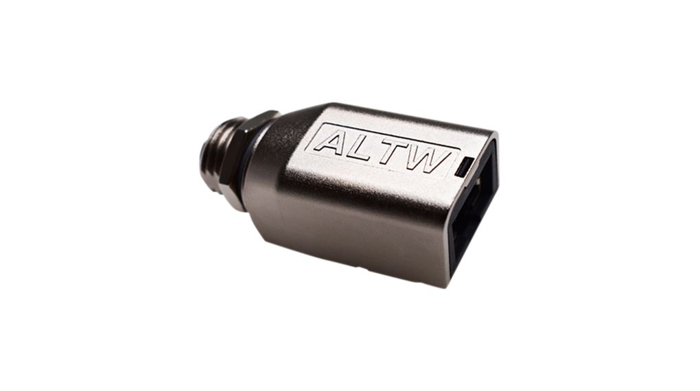 Paneeldoorvoerconnector, 8-polig, CAT6a, M12-aansluiting - RJ45-aansluiting
